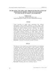 The treatment of the diphthongs of early classical persian aw (as ow in engl. Pdf Increasing Vocabulary Through Translation Of Indonesian Short Story Into English A Case Study At Sman 1 Watampone Increasing Vocabulary Through Translation Of Indonesian Short Story Into English A Case Study At Sman