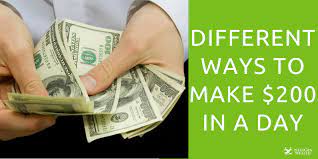 Do you think you can buy yourself somethingse nice, if only you had an extra $1,000 at hand? Different Ways To Make 200 In A Day