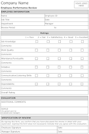 The default chart formatting in excel typically includes a lot of extra elements that aren't always needed for our charts. Employee Performance Review Example Smartdraw Employee Performance Review Performance Reviews Rubric Template