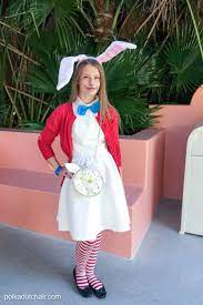No Sew Family Alice In Wonderland Costume Ideas Polka Dot Chair Disney Costumes Diy Wonderland Costumes White Rabbit Costumes