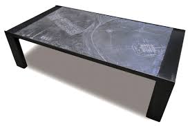 The table is completely made in solid chestnut wood and shows the marks of many years. Contemporary Coffee Table Paisaje De La Memoria Ii Ici Et La Metal Engineered Stone Rectangular
