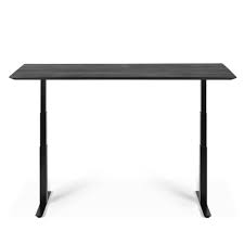 Corner oak gary/black computer desk with open storage. Oak Black Table Top For Bok Adjustable Desk