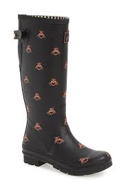 print rain boot women