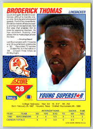 1991 Score Young Superstars Broderick Thomas #28