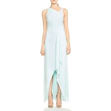 Halston Heritage Asymmetric Neck Draped Crepe Gown 390 Liked On Polyvore Featuring Dress Halston Heritage Gown Formal Evening Dresses Evening Gowns Formal