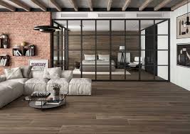 Reclaimed And Refinished Wood Planks Porcelain Tile Kitchen Inspiration Design