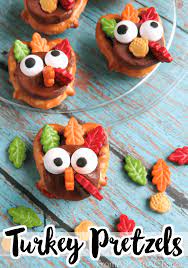 6 healthier thanksgiving snack ideas we're thankful for we typically associate thanksgiving foods with classic menu items like turkey, stuffing and mashed. Thanksgiving Snacks For Kids Turkey Pretzels From Abcs To Acts