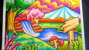 Maybe you would like to learn more about one of these? Cara Menggambar Mewarnai Pemandangan Air Terjun Dan Gunung Drawing Waterfall And Mountain Scenery Youtube