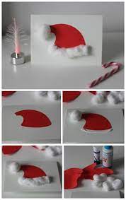 The third and fourth sheet are for the hat. Santa Hat Christmas Cards 5 Minute Craft Diy Christmas Cards Easy Christmas Diy Christmas Cards Handmade