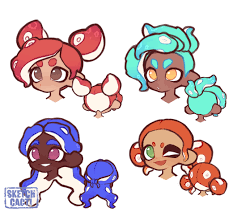 sketchcacti on X: Redrew the octoling hair ideas and two more! Really want  more hairstyles! t.comkGCMsPv8S  X