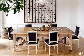 (9) centre arm chair by nate berkus and jeremiah brent $250. Nate Berkus And Jeremiah Brent Share Their New York City Apartment And Daughter Poppy S Nursery Wood Dining Room Table Dining Room Design Jeremiah Brent