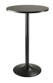 Amazon Com Winsome Obsidian Pub Table Round Black Mdf Top With Black Leg And Base 23 7 Inch Top 39 76 Inch Heigh Black Pub Table Round Pub Table Pub Table