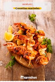 Crevettes Marinees Recette Crevettes Marinees Recettes De Cuisine Recette Brochette