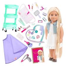 Our Generation 18 Doll With Hair Play Set Phoebe Berry Nice Salon Bundle Target
