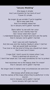 January Wedding The Avett Brothers Avett Brothers Lyrics January Wedding Avett Brothers