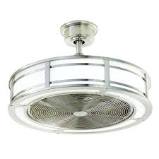 Just like with lamps, fans have moved beyond classic designs due to technology advancements. Home Decorators Collection Brette 23 Inch Indoor Outdoor Brushed Nickel Ceiling Fan The Home Depot Canada