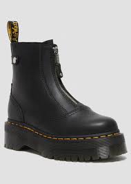 Dr. Martens Jetta Sendal Leather Platform Boots Black - www.succubus.com