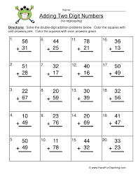 All double digit problems included do not need regrouping! Double Digit Adding No Regrouping Worksheet Have Fun Teaching