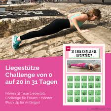 Im anhang gibt es werbung. Fitness 31 Tage Liegestutz Challenge Fur Frauen Und Manner Push Up Fur Anfanger