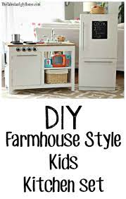 Diy Famhouse Style Kids Play Kitchen Set Free Plans Kitchen Sets For Kids Diy Play Kitchen Play Kitchen Sets