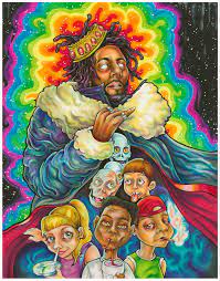 The other day, picked up a guitar and with the arrival of the third line (i… I Drew My Own Psychedelic Version Of The Kod Album Cover Jcole