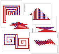 Red Rods Number Rods Pattern Cards Montessori Art Montessori Materials Montessori Lessons