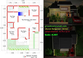 15 model denah rumah minimalis terkini nyaman dan arsitag. Desain Rumah Minimalis Type 64 Jasa Desain Rumah