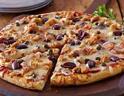 Pizza With Tuna Capers And Olives Genova Seafood Recipe Recipes Tuna Pizza Olive Recipes