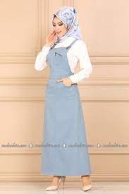 Modaselvim Elbise Kot Salopet Jile Mz3485 5 Mavi Fashion Muslim Fashion Dress Muslim Fashion