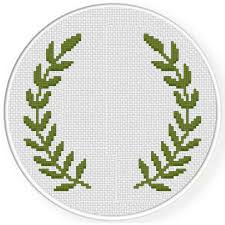 Stitch this tiny penguin ornament design for your cross stitch tree. Leaf Wreath Stitch Pattern Daily Cross Stitch