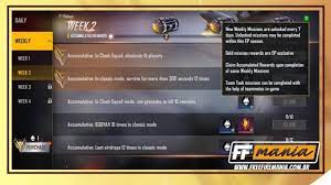 Weekly missions have replaced elite and veteran missions. Elite Free Fire Pass 25 More Badges Weekly Missions Check It Out Free Fire Mania