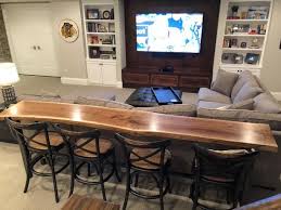 Live Edge Sofa Bar Table Custom Made In Our Minneapolis Shop Using Minnesota Harvested Black Walnut Slabs Home Bar Table Live Edge Dining Table Bars For Home