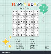 happy birthday word search puzzle educational stock vector royalty free 1918212149 shutterstock