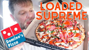 A supreme pizza features your standard pizza sauce and shredded mozzarella cheese on a great pizza crust, but in between you'll find but traditionally, american pizza features shredded mozzarella cheese and that's what we use on this homemade supreme pizza. Domino S Loaded Supreme Pizza Food Review Greg S Kitchen Youtube