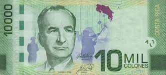 Regular issues of notes began in 1951, but a second provisional issue of 2 colones notes was made in 1967. 10 000 Colones Costa Rica Numista