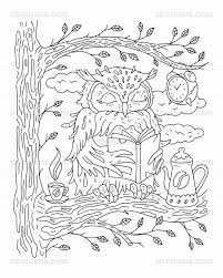 Coloring Book Pdf The Secret Life Of Forest Animals Etsy Owl Coloring Pages Animal Coloring Pages Bird Coloring Pages