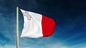 2 equal vertical stripes white in the hoist and red in fly with a representation of the george cross medal edged with red in the canton. Malta Flag Slider Style Waving In The Win With Cloud Background Animation Video By C Motiongraphicportfolio Stock Footage 76749861