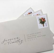 Calligraphy Names On One Side Address On Another Unique Wedding In Wedding Invitations Labels Unique Wedding Invitations Wedding Invitation Envelopes Address