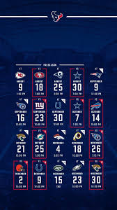 2018 Schedule Houston Texans Football Houston Texans Schedule Sports Graphic Design