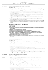 Project Manager Digital Resume Samples Velvet Jobs