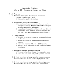 Chapter 28 Atmospheric Pressure Winds