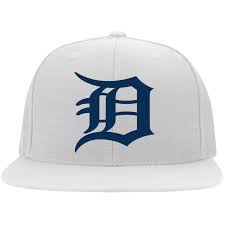Official Detroit Tigers Classic D Logo Yupoong Flat Bill