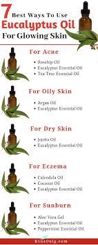 Because of this, they can be strong full of the natural chemicals occurring from the plant. 7 Best Ways To Use Eucalyptus For Skin Eucalyptus Oil Benefits Include Treating Acne Sunburn Oily Sk Eucalyptus Oil For Skin Oil For Dry Skin Eucalyptus Oil