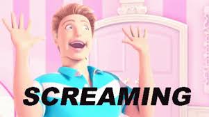 Soooo Excited Gif Barbie Ken Screaming Discover Share Gifs Meme Barbie