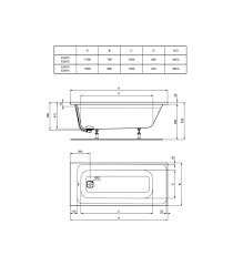 Vasca rettangolare duo da incasso.dwg 53.32 kb: Vasca Da Bagno Ideal Standard Tonic 2 Da Incasso