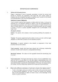 Declaration of trust is set up when the person is still alive and the asset is under the person's name. Trust Tutorial Introduction To Trust Law Studocu