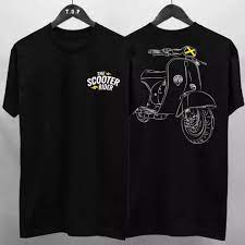 Desain ikonik dan menjadi skuter premium membuat skuter legendaris asal italia itu banyak pencintanya. Cys Cod Kaos Distro T Shirt Premium Pria Dan Wanita Kaos Biker Motor Vespa Scooter Rider Kaos Distro Racer The Scooter Rider Lazada Indonesia