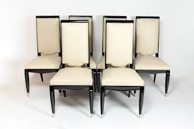 Its formal and supportive high seat back is designed for comfort and visual appeal. Black White Highback Dining Chairs With Metal 1930s Set Of 6 For Sale At Pamono