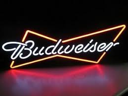 Budweiser Neon Sign Neon Beer Signs Neon Signs Light Up Bar Sign