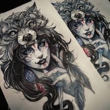 Image Result For Wolf Headdress Drawing Headdress Tattoo Girl Tattoos Tattoos